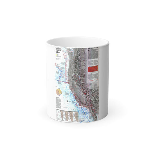 North Amerca - Living on the Edge (1995) (Map) Color Changing Mug 11oz-11oz-The Sticker Space