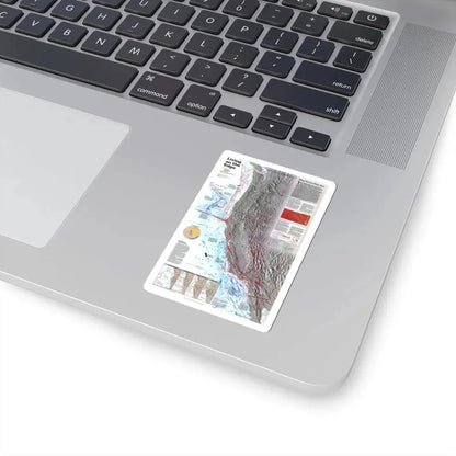 North Amerca - Living on the Edge (1995) (Map) STICKER Vinyl Kiss-Cut Decal - The Sticker Space