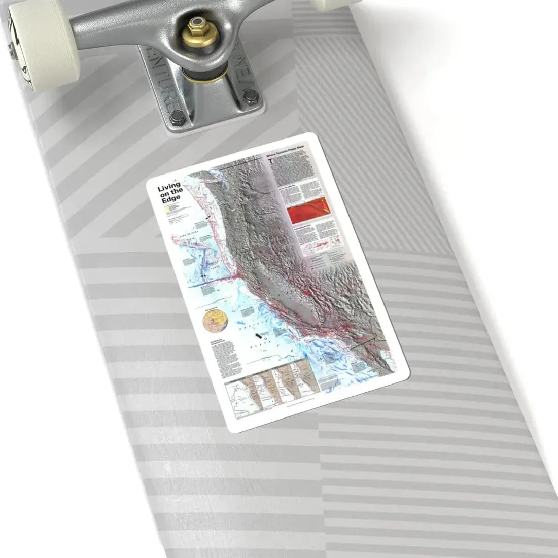 North Amerca - Living on the Edge (1995) (Map) STICKER Vinyl Kiss-Cut Decal - The Sticker Space