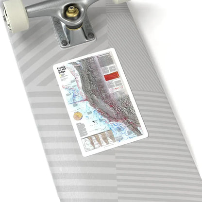 North Amerca - Living on the Edge (1995) (Map) STICKER Vinyl Kiss-Cut Decal - The Sticker Space