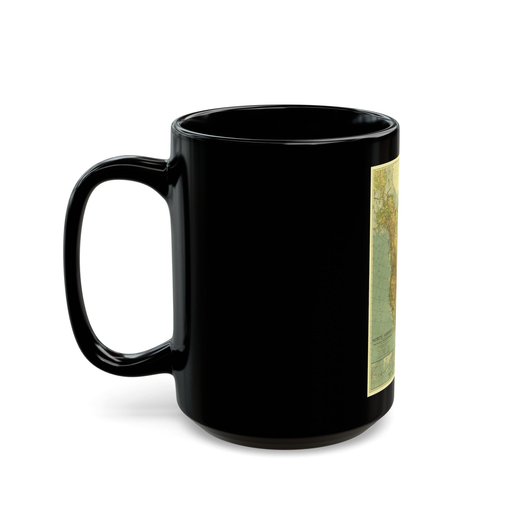 North America (1924) (Map) Black Coffee Mug-The Sticker Space