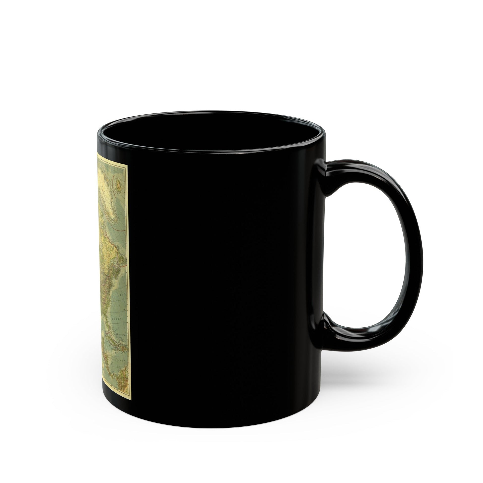 North America (1924) (Map) Black Coffee Mug-The Sticker Space