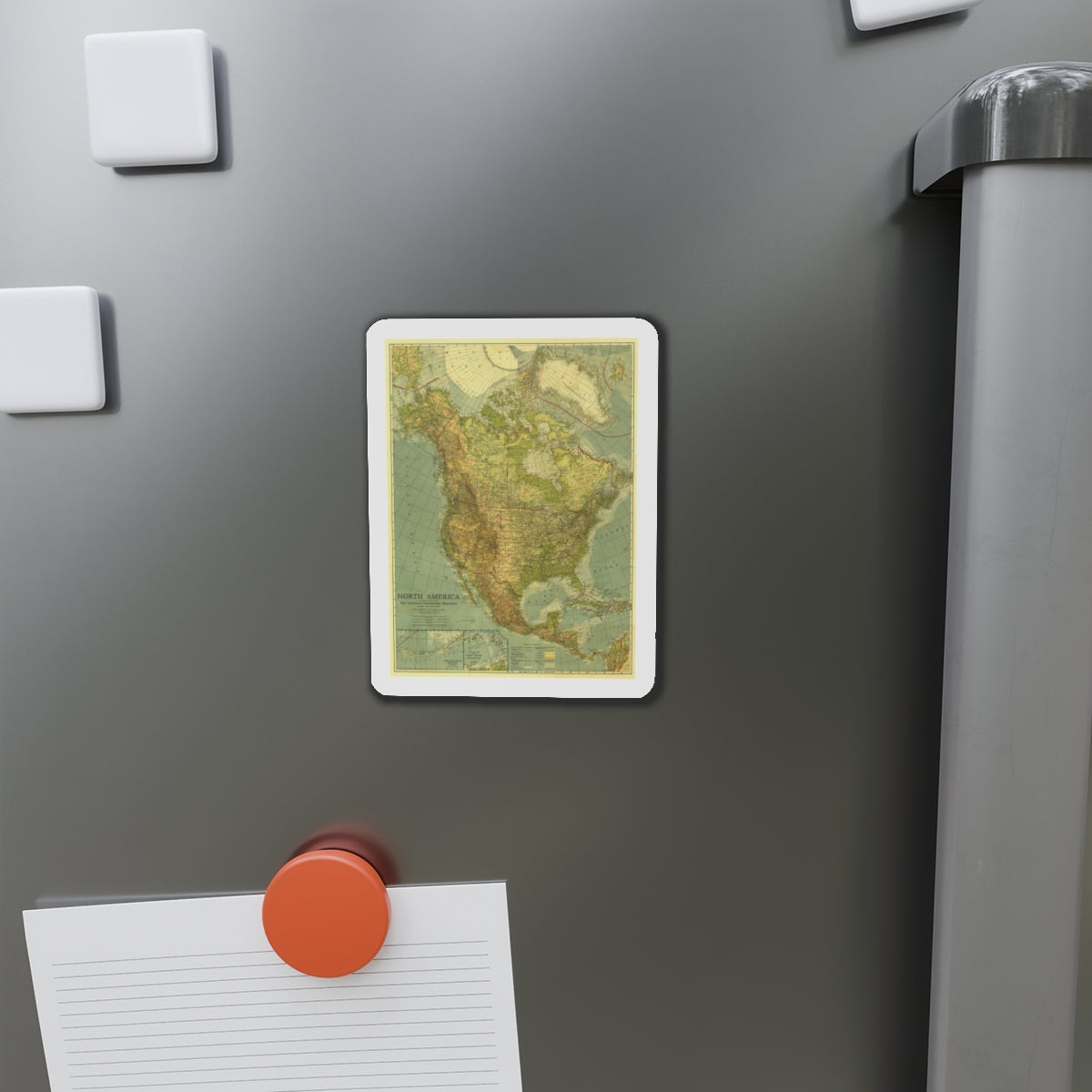 North America (1924) (Map) Refrigerator Magnet-The Sticker Space