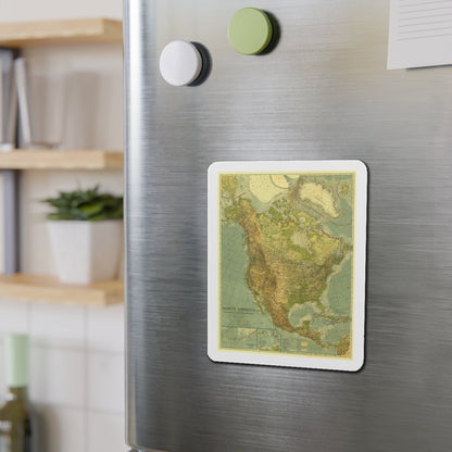 North America (1924) (Map) Refrigerator Magnet-The Sticker Space