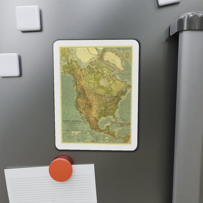 North America (1924) (Map) Refrigerator Magnet-The Sticker Space