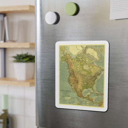 North America (1924) (Map) Refrigerator Magnet-The Sticker Space