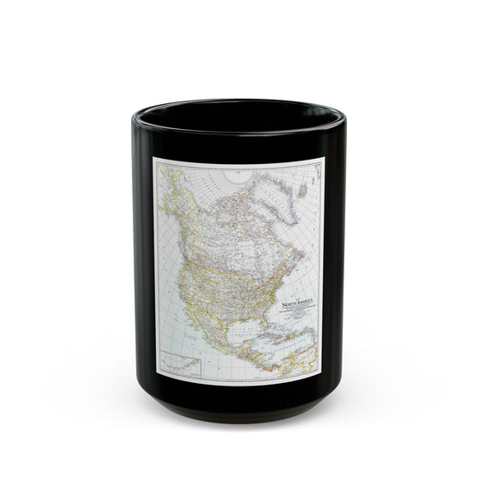 North America (1942) (Map) Black Coffee Mug-15oz-The Sticker Space