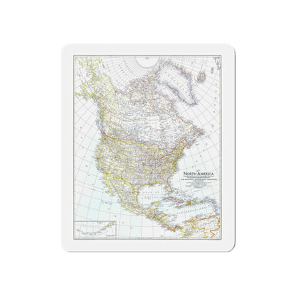 North America (1942) (Map) Refrigerator Magnet-5" x 5"-The Sticker Space