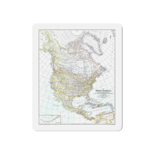 North America (1942) (Map) Refrigerator Magnet-6 × 6"-The Sticker Space