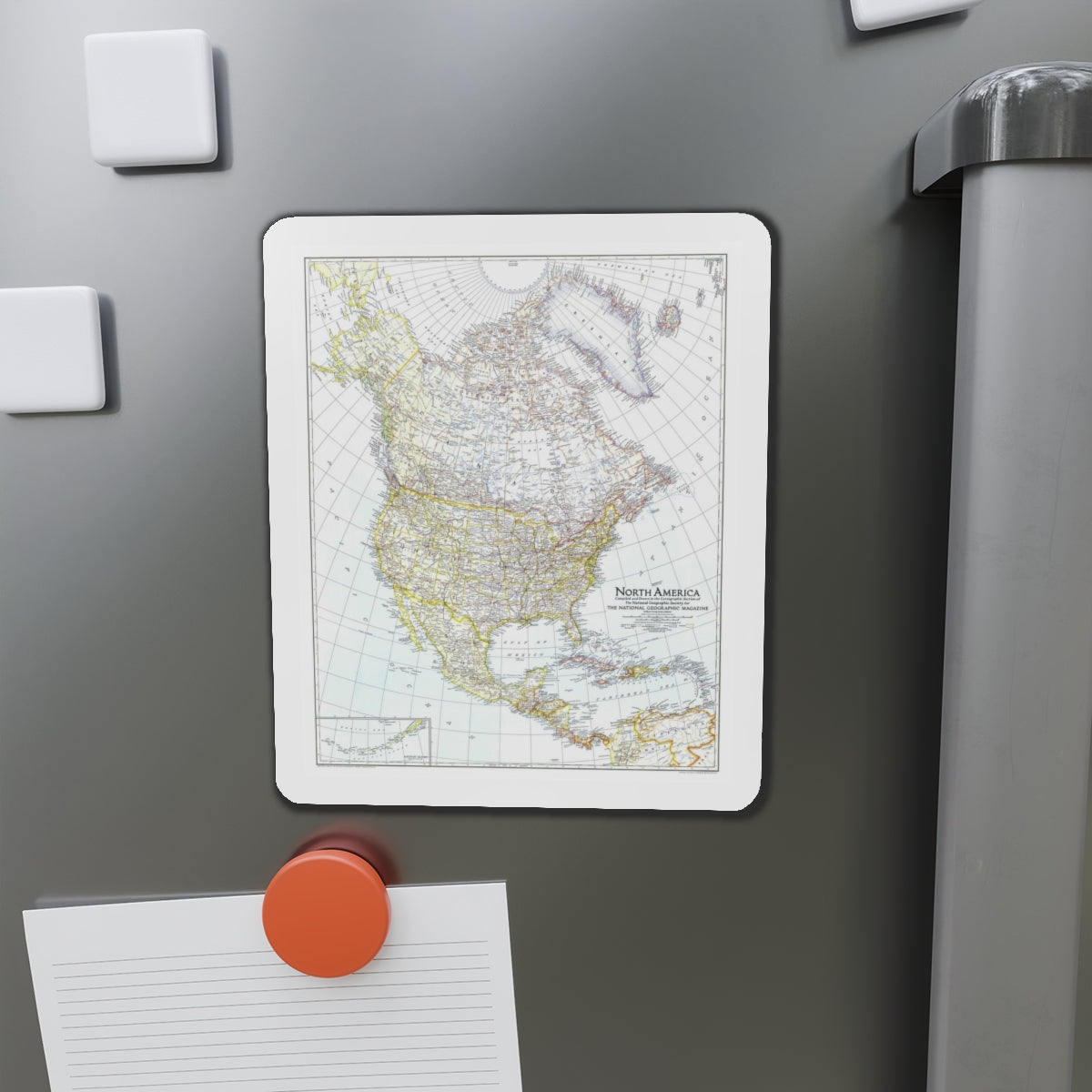 North America (1942) (Map) Refrigerator Magnet-The Sticker Space