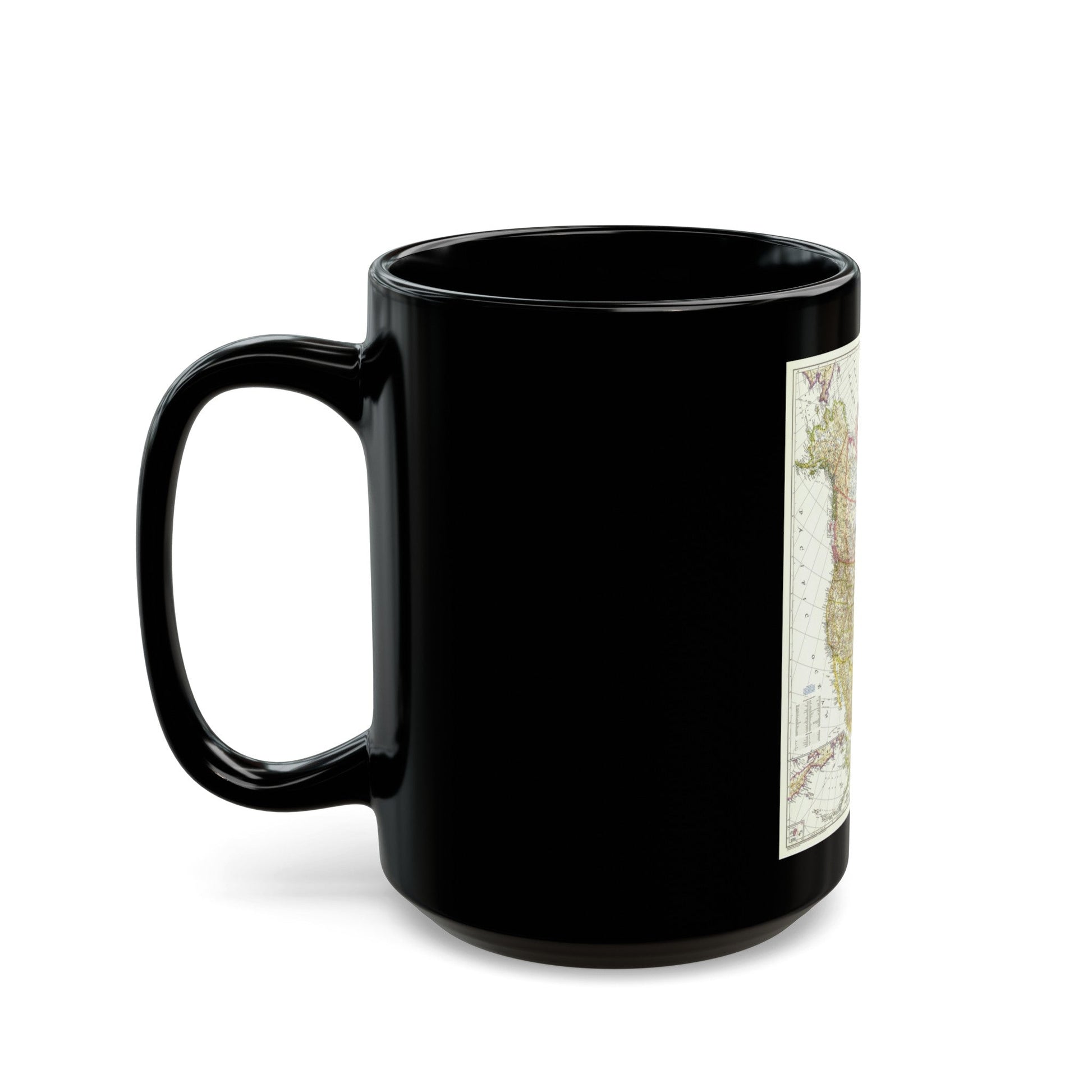 North America (1952) (Map) Black Coffee Mug-The Sticker Space