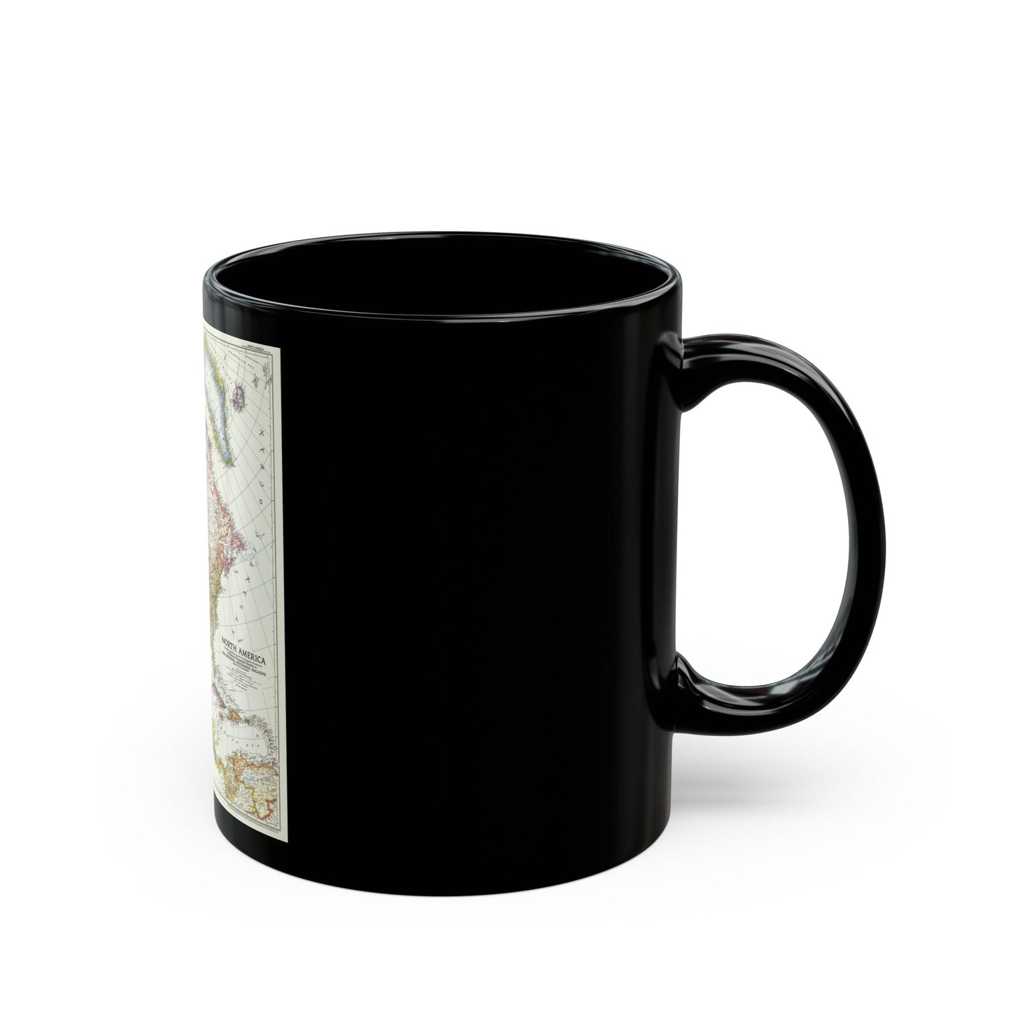 North America (1952) (Map) Black Coffee Mug-The Sticker Space