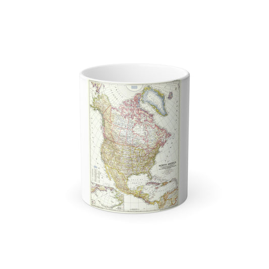 North America (1952) (Map) Color Changing Mug 11oz-11oz-The Sticker Space