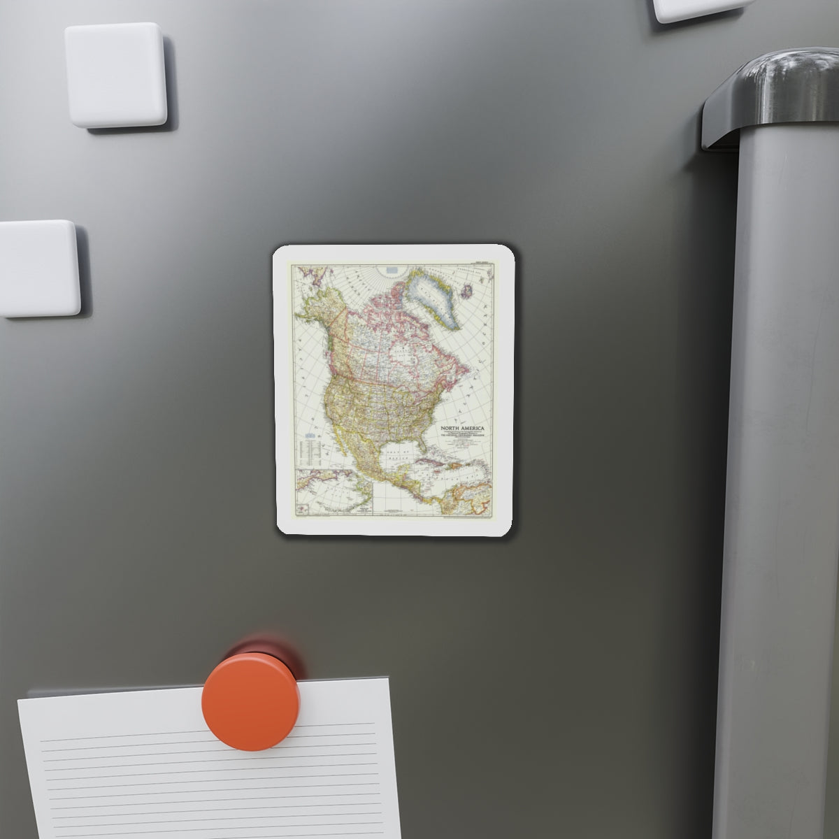 North America (1952) (Map) Refrigerator Magnet-The Sticker Space