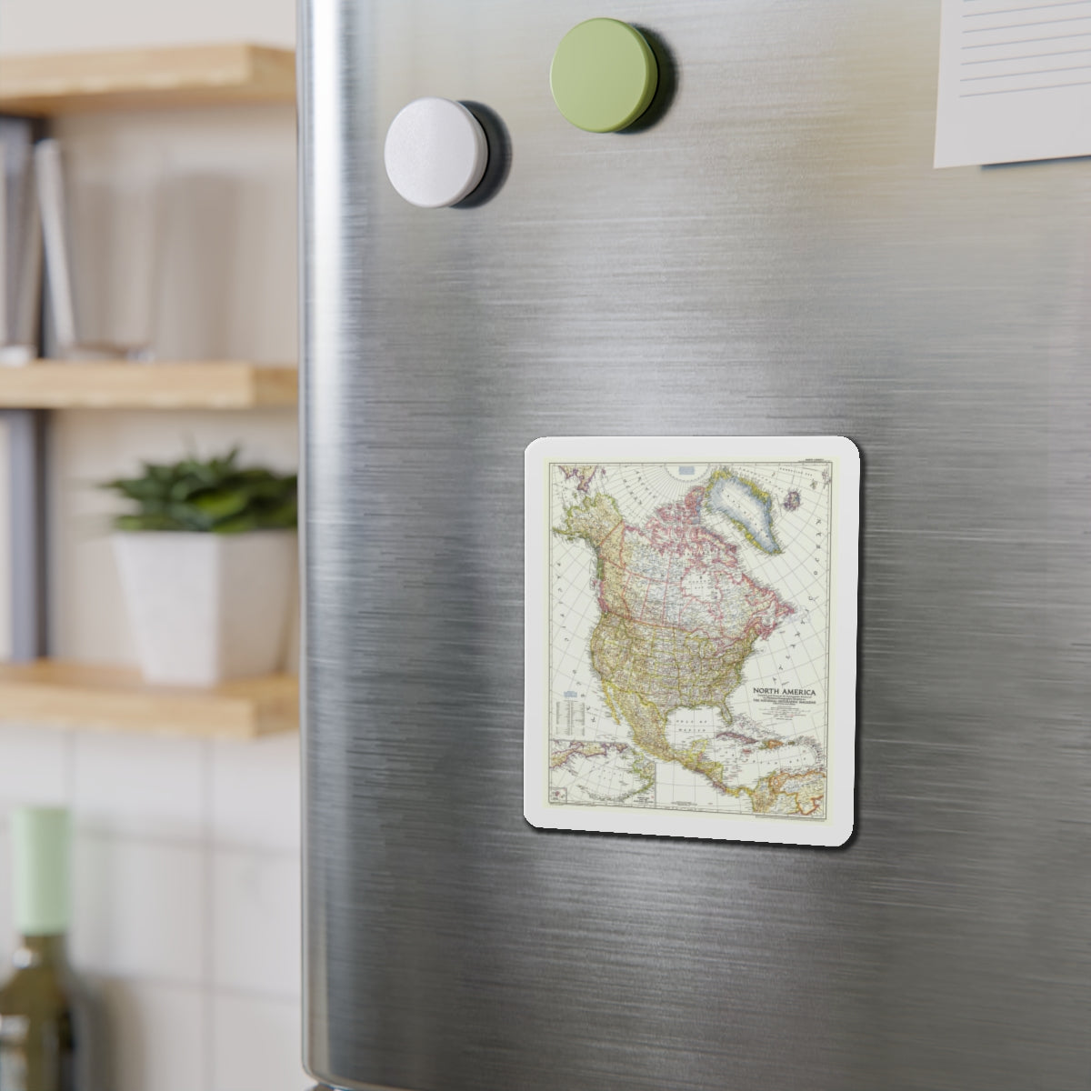 North America (1952) (Map) Refrigerator Magnet-The Sticker Space