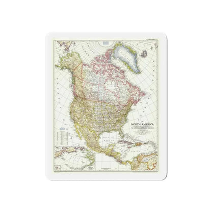 North America (1952) (Map) Refrigerator Magnet 6 Inch - The Sticker Space