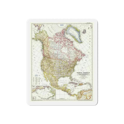 North America (1952) (Map) Refrigerator Magnet - The Sticker Space