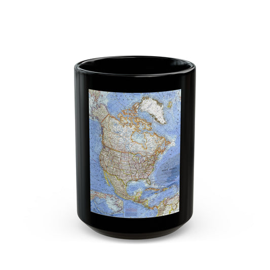 North America (1964) (Map) Black Coffee Mug-15oz-The Sticker Space