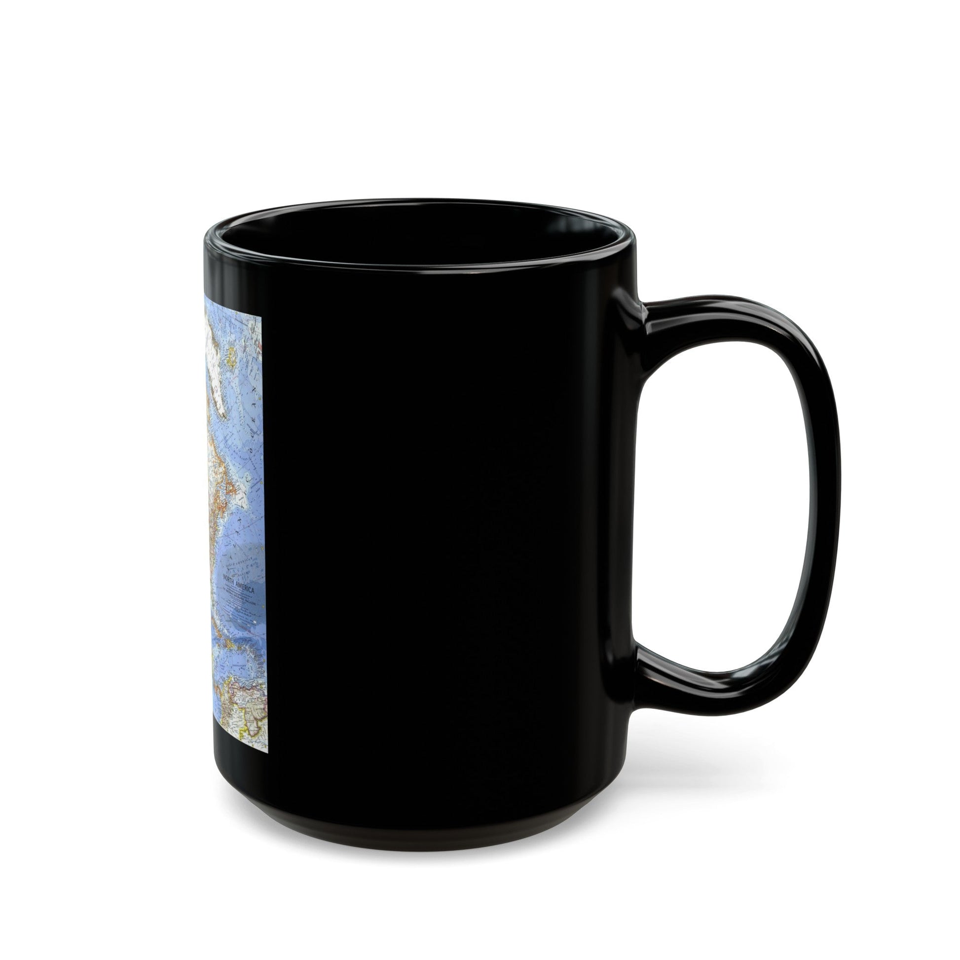 North America (1964) (Map) Black Coffee Mug-The Sticker Space