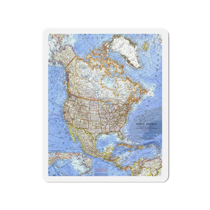 North America (1964) (Map) Refrigerator Magnet-2" x 2"-The Sticker Space