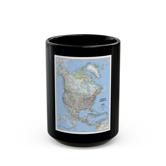 North America (2005) (Map) Black Coffee Mug-15oz-The Sticker Space