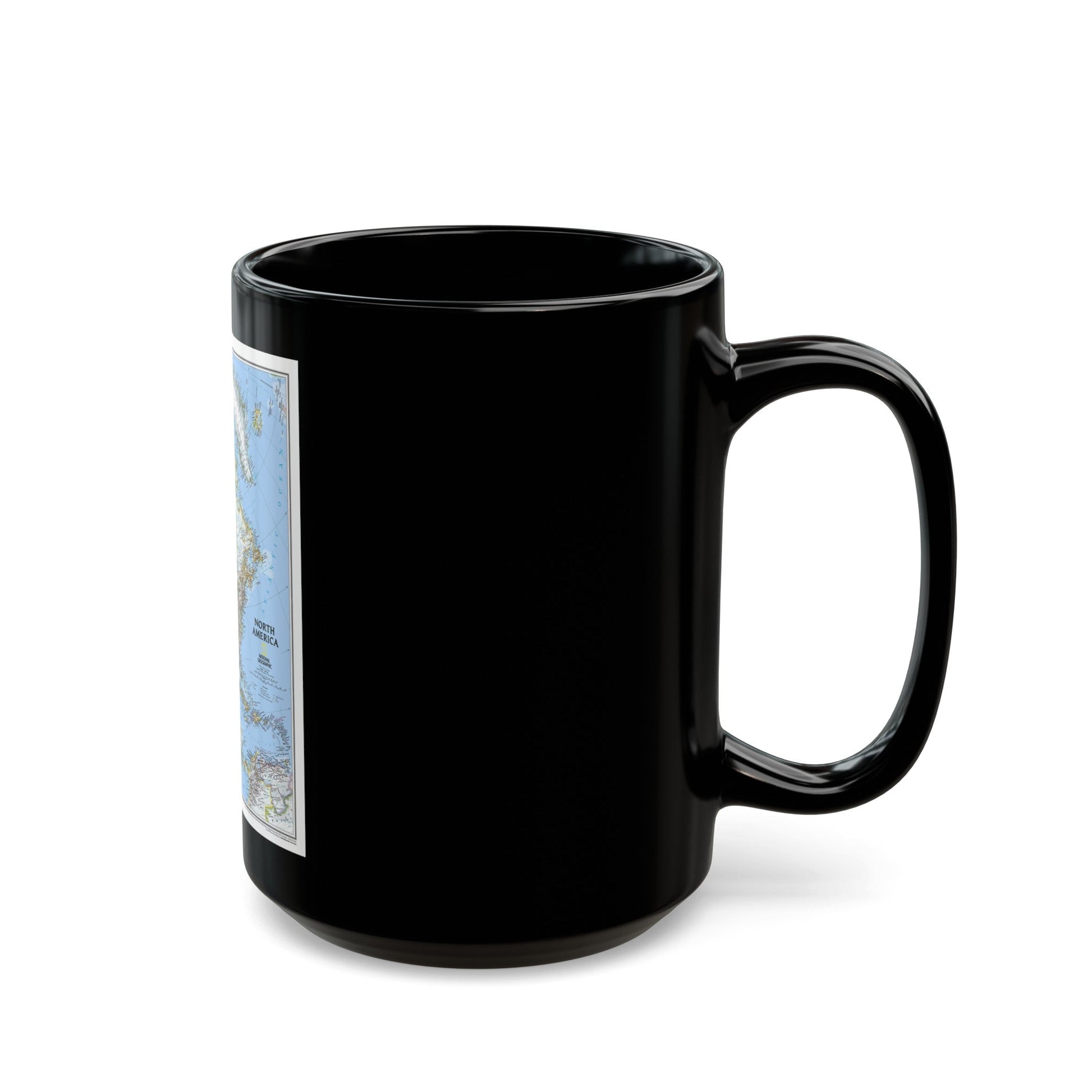 North America (2005) (Map) Black Coffee Mug-The Sticker Space