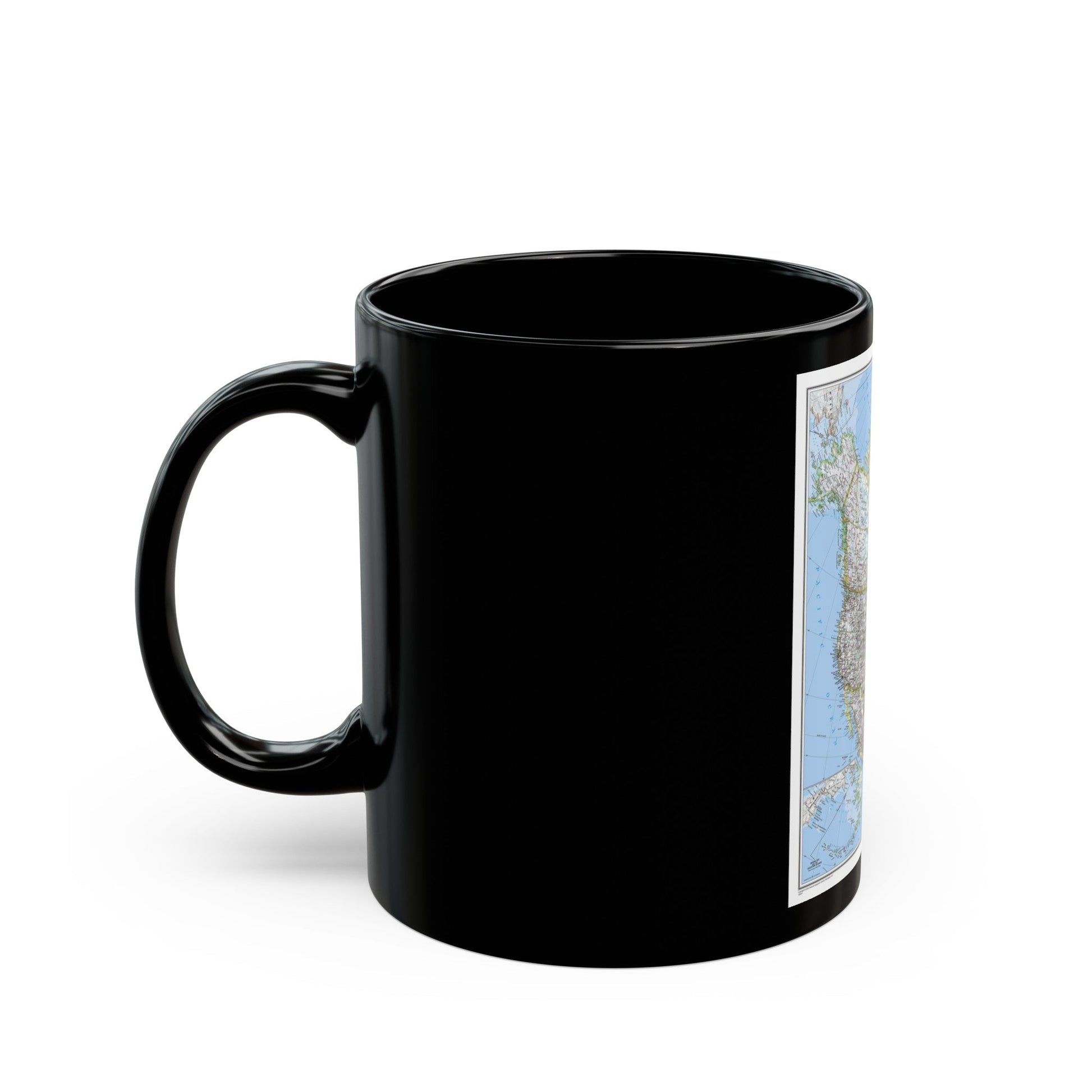 North America (2005) (Map) Black Coffee Mug-The Sticker Space