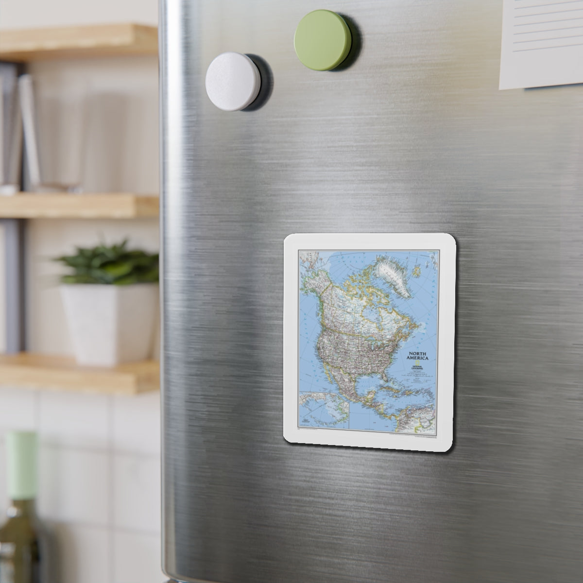 North America (2005) (Map) Refrigerator Magnet-The Sticker Space