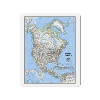 North America (2005) (Map) Refrigerator Magnet-2" x 2"-The Sticker Space