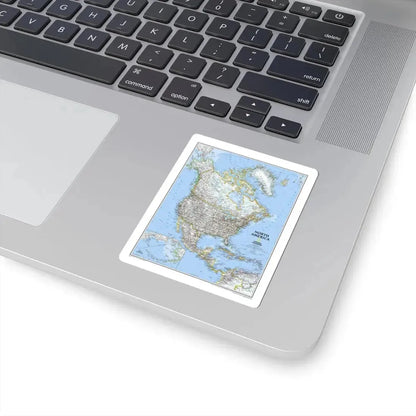 North America (2005) (Map) STICKER Vinyl Kiss-Cut Decal - The Sticker Space