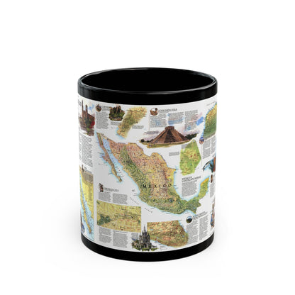 North America - A Traveller's Map of Mexico (1994) (Map) Black Coffee Mug-11oz-The Sticker Space