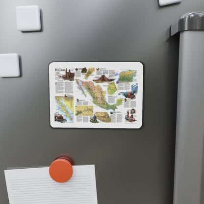 North America - A Traveller's Map of Mexico (1994) (Map) Refrigerator Magnet-The Sticker Space