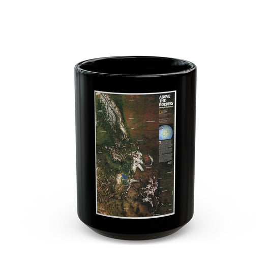 North America - Above the Rockies Through Digital Eyes (1995) (Map) Black Coffee Mug-15oz-The Sticker Space