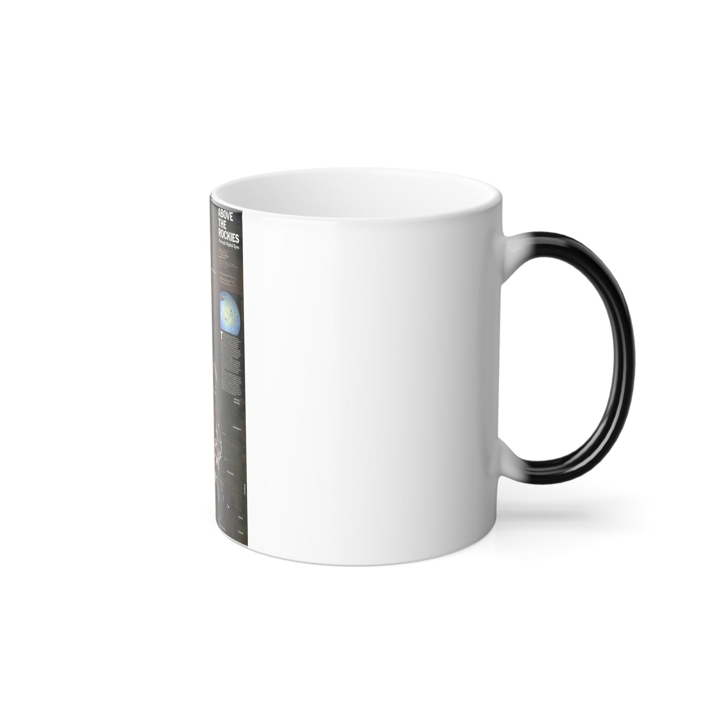 North America - Above the Rockies Through Digital Eyes (1995) (Map) Color Changing Mug 11oz-11oz-The Sticker Space