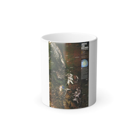 North America - Above the Rockies Through Digital Eyes (1995) (Map) Color Changing Mug 11oz-11oz-The Sticker Space