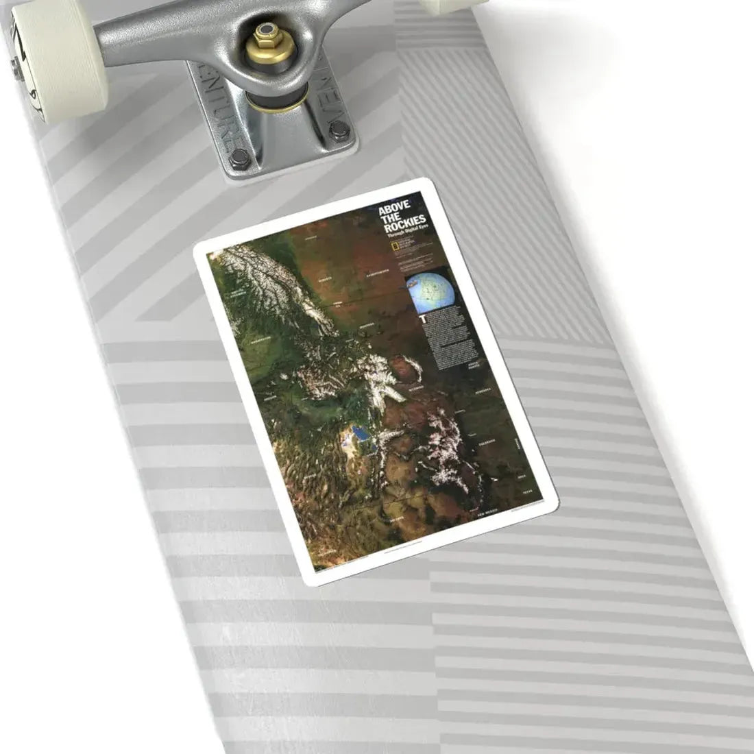 North America - Above the Rockies Through Digital Eyes (1995) (Map) STICKER Vinyl Kiss-Cut Decal - The Sticker Space
