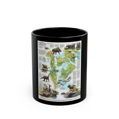 North America - Age of Dinosaurs (1993) (Map) Black Coffee Mug-11oz-The Sticker Space