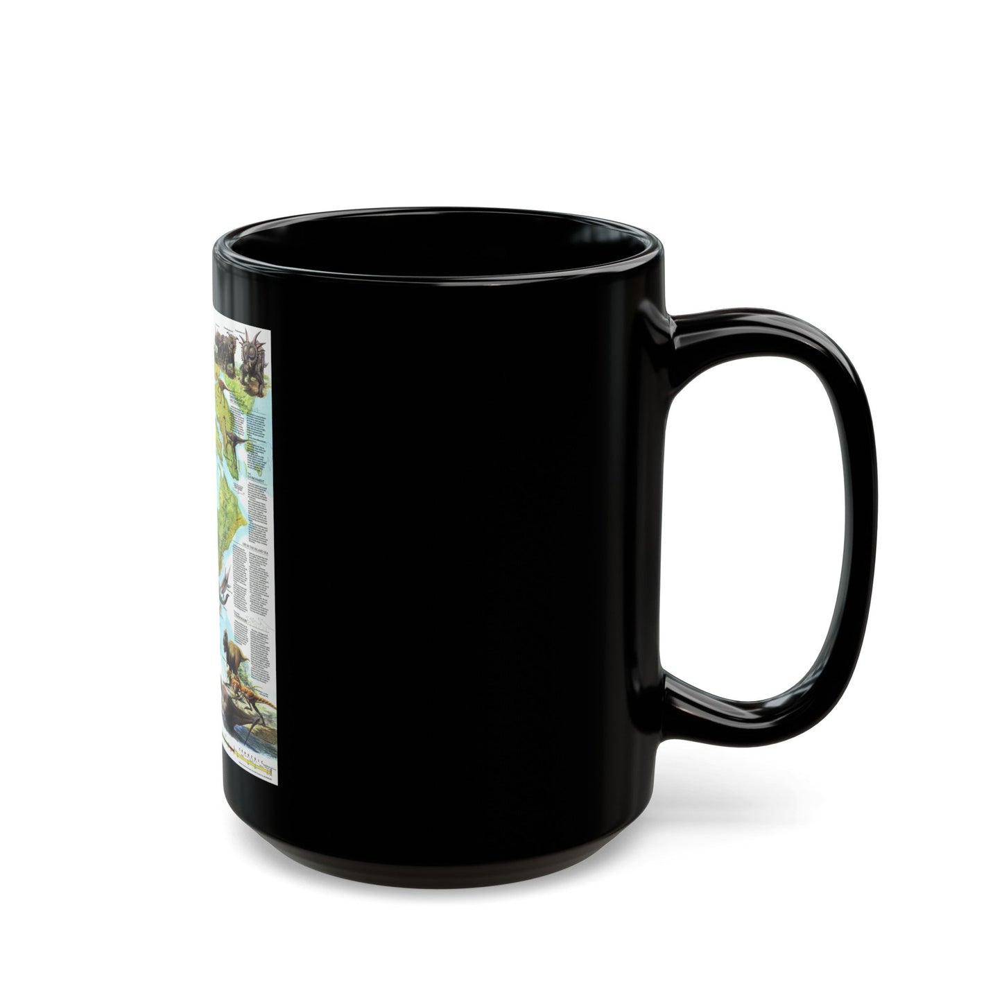 North America - Age of Dinosaurs (1993) (Map) Black Coffee Mug-The Sticker Space