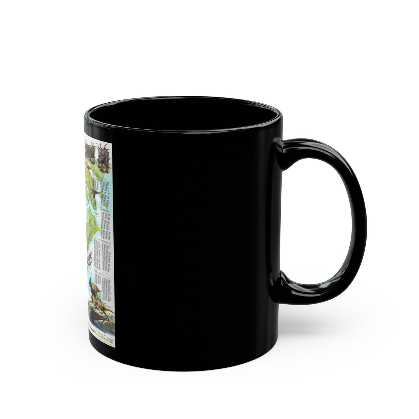 North America - Age of Dinosaurs (1993) (Map) Black Coffee Mug-The Sticker Space