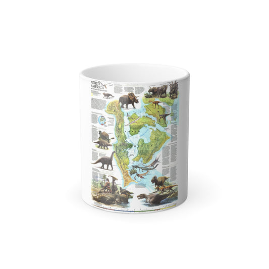 North America - Age of Dinosaurs (1993) (Map) Color Changing Mug 11oz-11oz-The Sticker Space