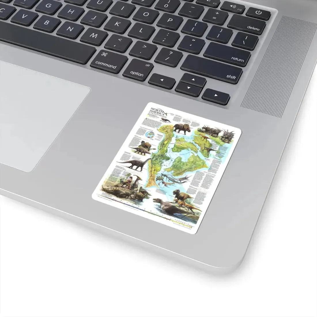 North America - Age of Dinosaurs (1993) (Map) STICKER Vinyl Kiss-Cut Decal - The Sticker Space