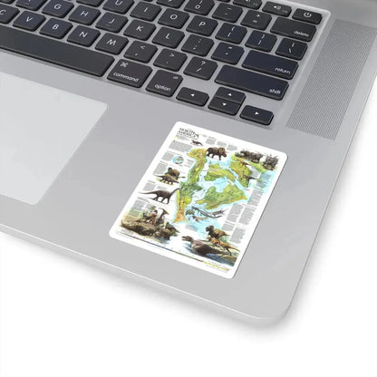 North America - Age of Dinosaurs (1993) (Map) STICKER Vinyl Kiss-Cut Decal - The Sticker Space