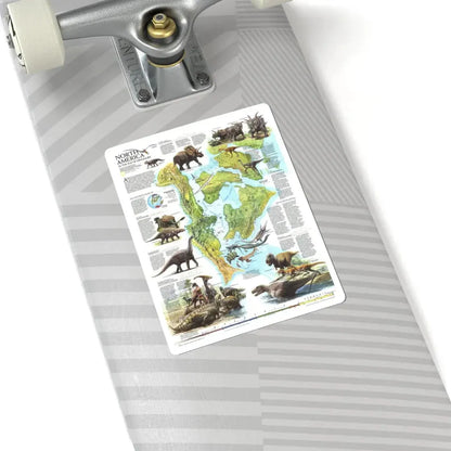 North America - Age of Dinosaurs (1993) (Map) STICKER Vinyl Kiss-Cut Decal - The Sticker Space