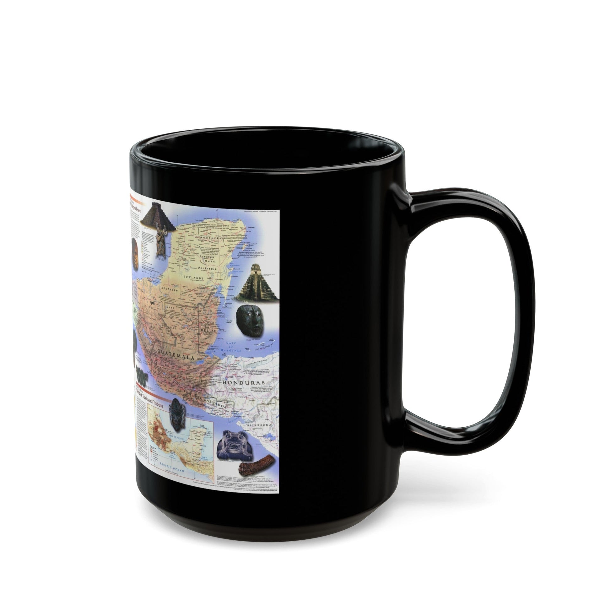 North America - Ancient Mesoamerica (1997) (Map) Black Coffee Mug-The Sticker Space