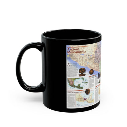 North America - Ancient Mesoamerica (1997) (Map) Black Coffee Mug-The Sticker Space