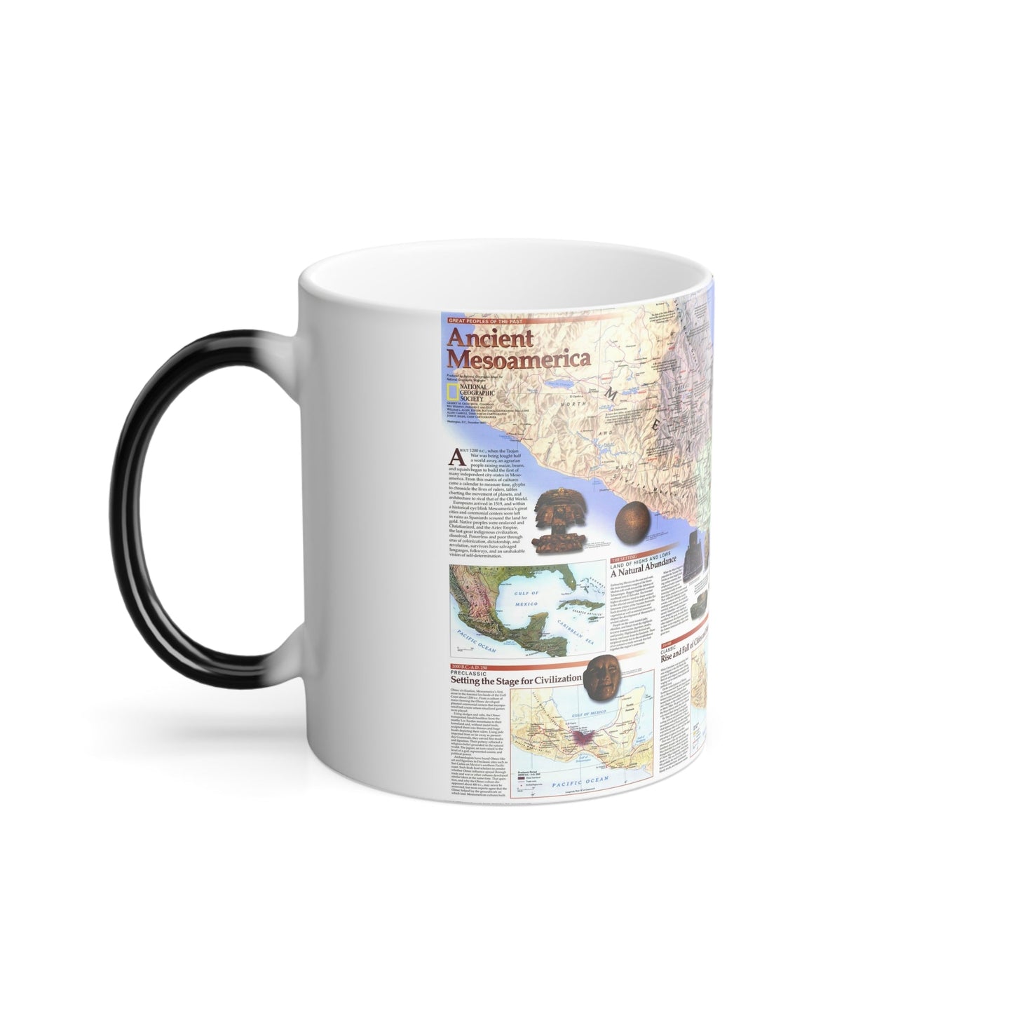 North America - Ancient Mesoamerica (1997) (Map) Color Changing Mug 11oz-11oz-The Sticker Space