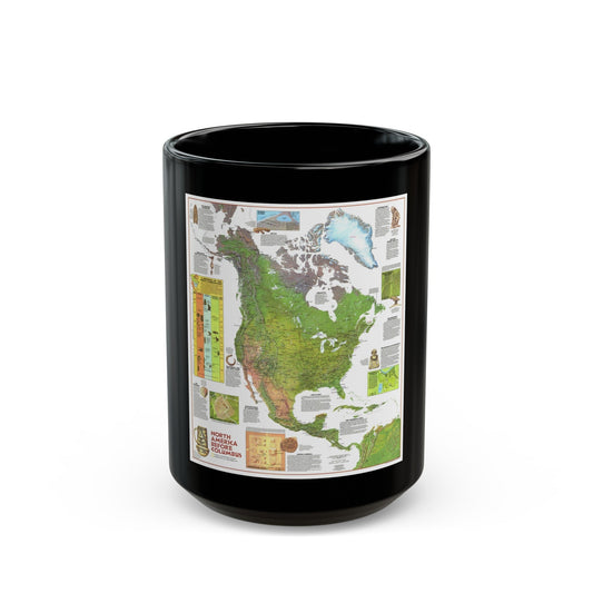 North America - Before Columbus (1972) (Map) Black Coffee Mug-15oz-The Sticker Space