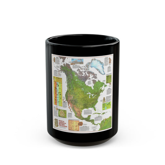 North America - Before Columbus (1972) (Map) Black Coffee Mug-15oz-The Sticker Space