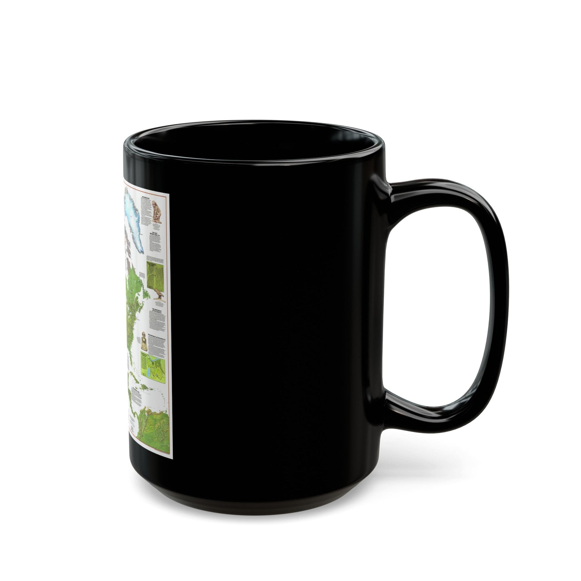 North America - Before Columbus (1972) (Map) Black Coffee Mug-The Sticker Space