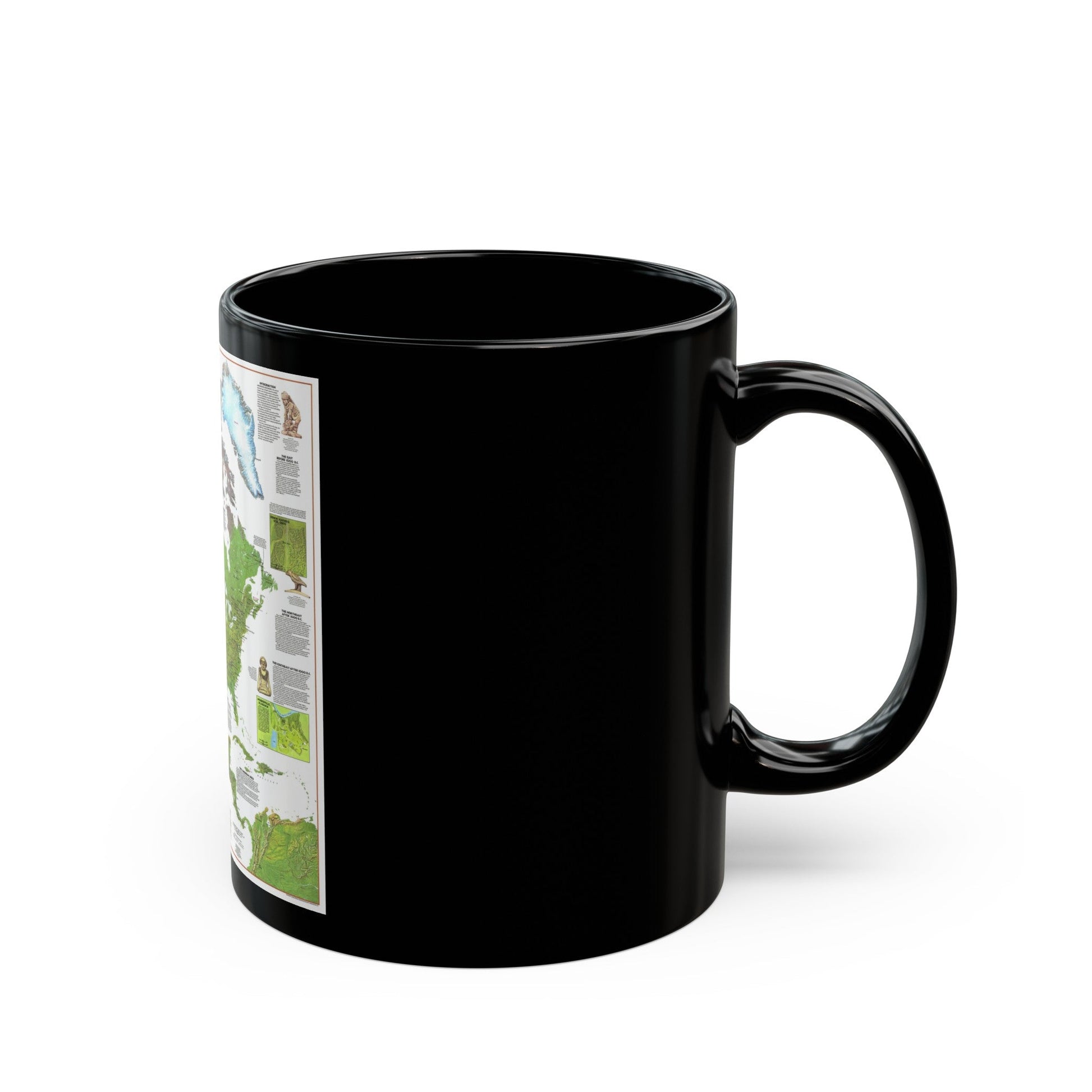 North America - Before Columbus (1972) (Map) Black Coffee Mug-The Sticker Space